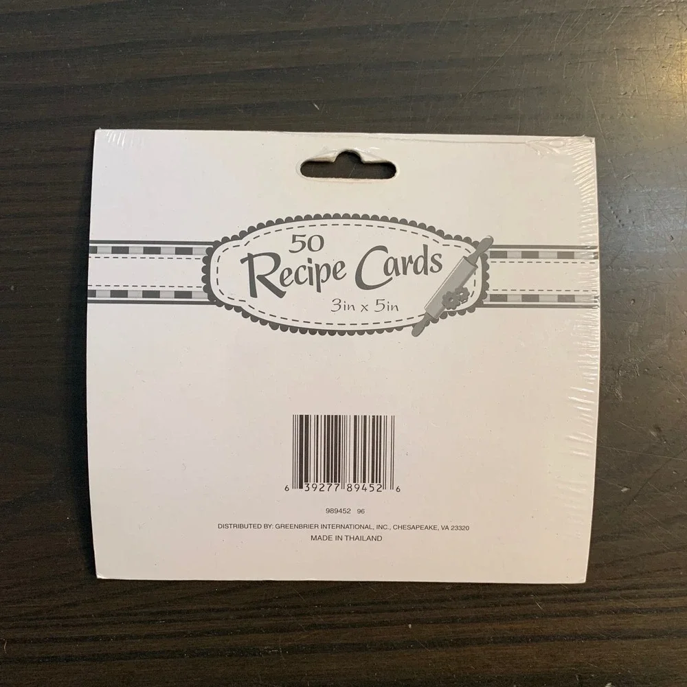 50 Recipe Cards 3x5 Inch Spicy Chili‎ Pepper Kitchen Cooking Organizer